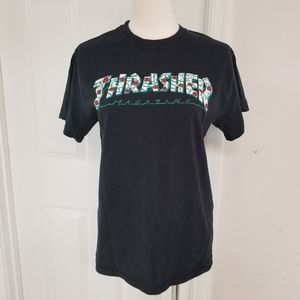 Thrasher Tshirt Unisex Size S Black Printed Graphic Rock Short Sleeve Tee Zumiez